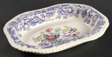 Mulberry Beverly Purple 10" Oval Vegetable Bowl