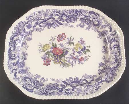 Mulberry Beverly Purple 17" Oval Serving Platter