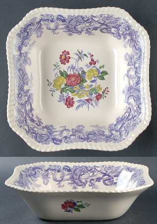 Mulberry Beverly Purple 9" Square Vegetable Bowl