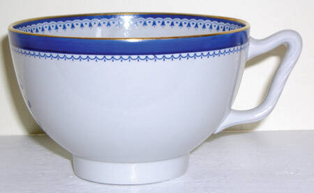 Newburyport Blue (Gold Trim) Canton Shape Footed Cup