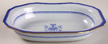 Newburyport Blue (Gold Trim) 9" Oval Vegetable Bowl