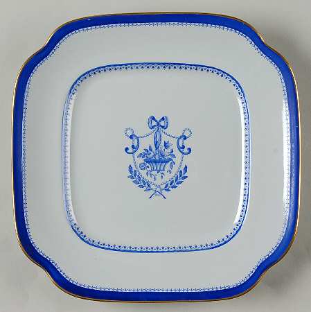 Newburyport Blue (Gold Trim) Square Salad Plate