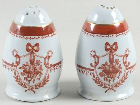 Newburyport Red (Gold Trim) Salt & Pepper Set