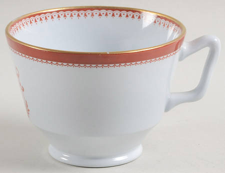 Newburyport Red (Gold Trim) Footed Cup
