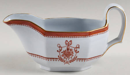 Newburyport Red (Gold Trim) Gravy Boat