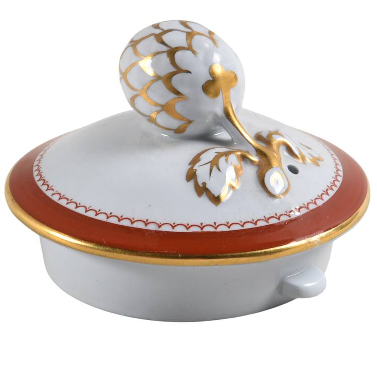 Newburyport Red (Gold Trim) Lid for Coffee Pot