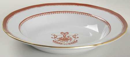 Newburyport Red (Gold Trim) Fruit/Dessert (Sauce) Bowl