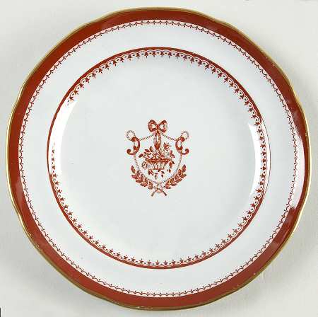Newburyport Red (Gold Trim) Bread & Butter Plate