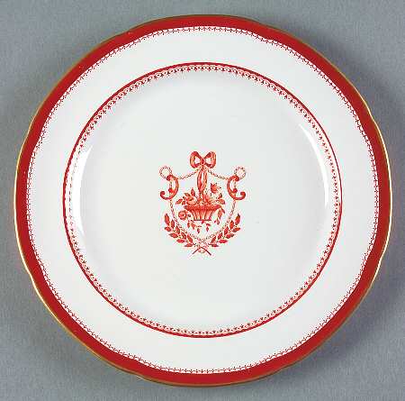 Newburyport Red (Gold Trim) Salad Plate