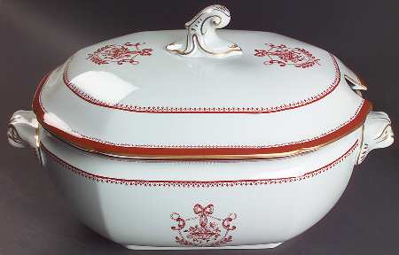 Newburyport Red (Gold Trim) Tureen &  Lid