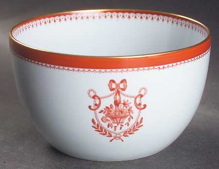 Newburyport Red (Gold Trim) Cranberry Bowl