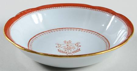 Newburyport Red (Gold Trim) Coupe Cereal Bowl