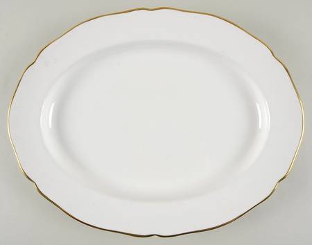 Nordic (Gold Trim) 14" Oval Serving Platter