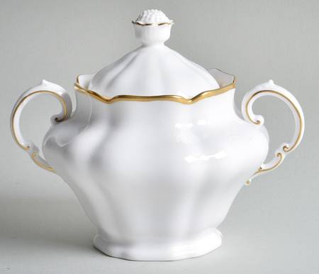 Nordic (Gold Trim) Sugar Bowl & Lid