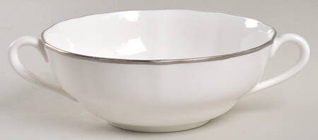 Nordic (Platinum Trim) Flat Cream Soup Bowl