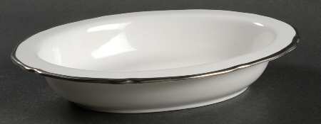 Nordic (Platinum Trim) 10" Oval Vegetable Bowl
