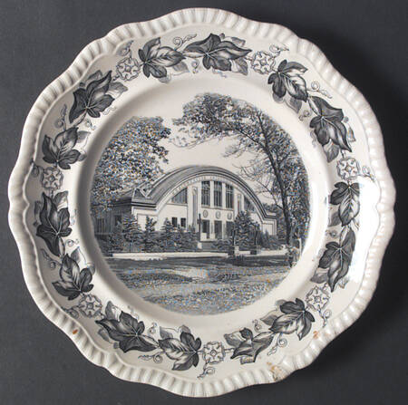 Northwestern University Black Dinner Plate