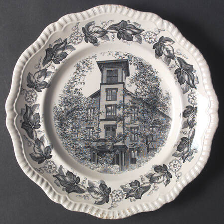 Northwestern University Black Dinner Plate