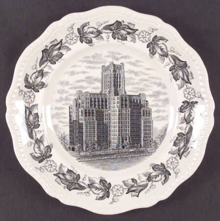 Northwestern University Black Dinner Plate