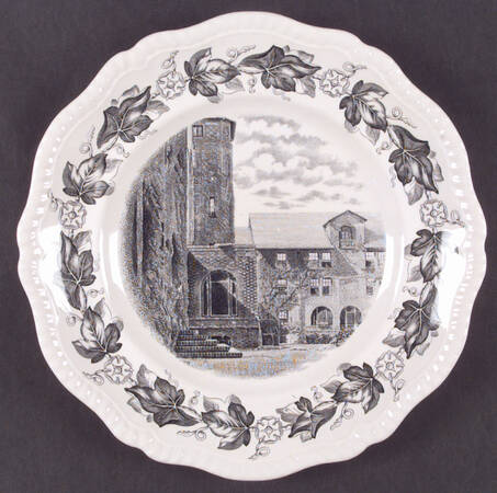 Northwestern University Black Dinner Plate