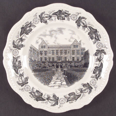 Northwestern University Black Dinner Plate