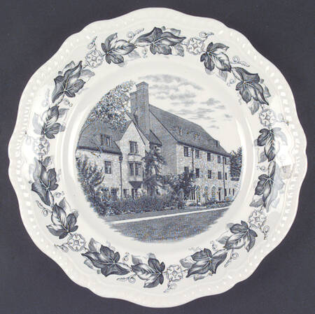 Northwestern University Black Dinner Plate