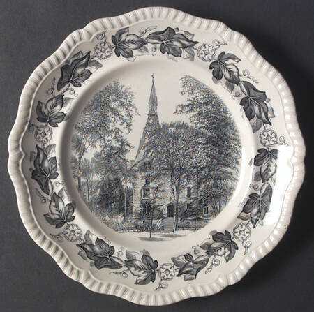 Northwestern University Black Dinner Plate