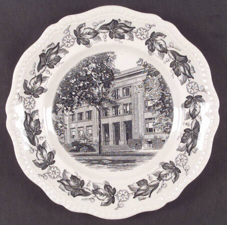 Northwestern University Black Dinner Plate