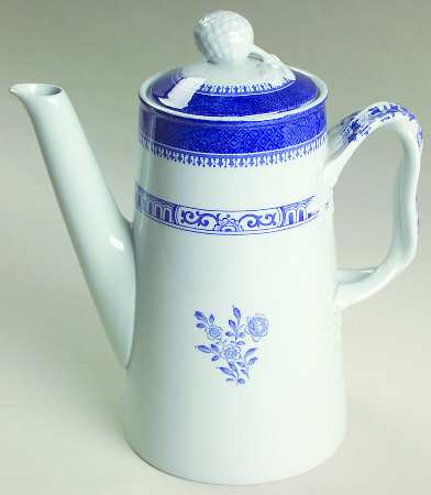 Old Bedford Blue Coffee Pot & Lid