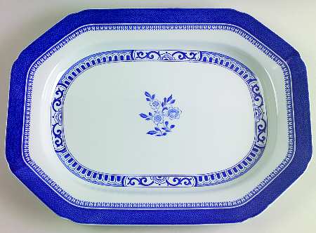 Old Bedford Blue 14" Oval Serving Platter