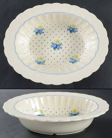 Old Concord Blue (Jewel) 10" Oval Vegetable Bowl