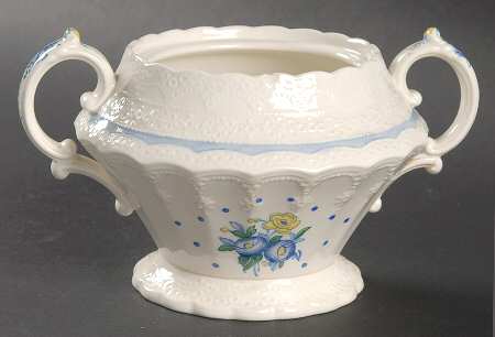 Old Concord Blue (Jewel) Sugar Bowl No Lid