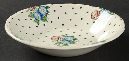 Old Concord Green Dots Fruit/Dessert (Sauce) Bowl