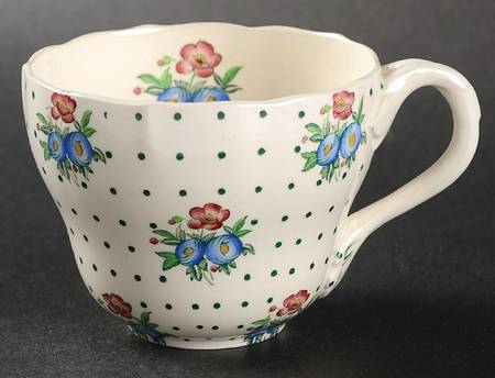 Old Concord Green Dots Flat Cup