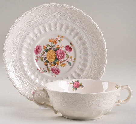 Olga Flat Cream Soup Bowl & Saucer Set