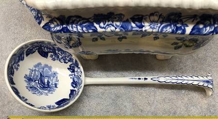 Old Salem Blue Tureen Ladle