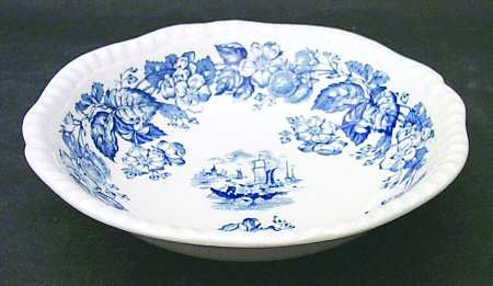 Old Salem Blue Coupe Cereal Bowl