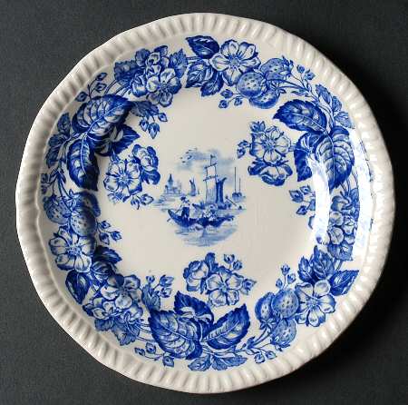 Old Salem Blue Bread & Butter Plate
