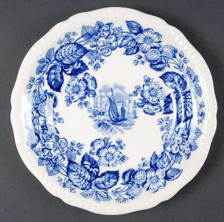 Old Salem Blue Salad Plate
