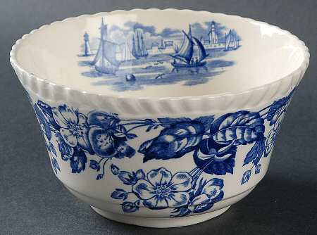 Old Salem Blue Cranberry Bowl