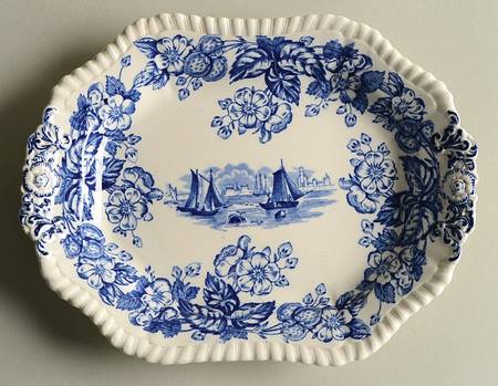 Old Salem Blue Underplate for Sauce Boat