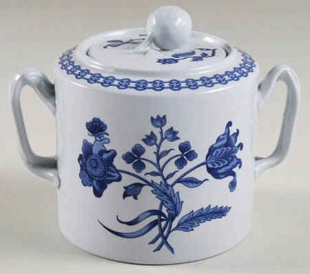 Palace Garden Blue Sugar Bowl & Lid