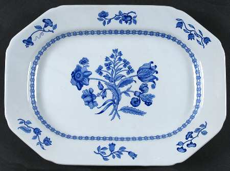 Palace Garden Blue 12" Oval Serving Platter