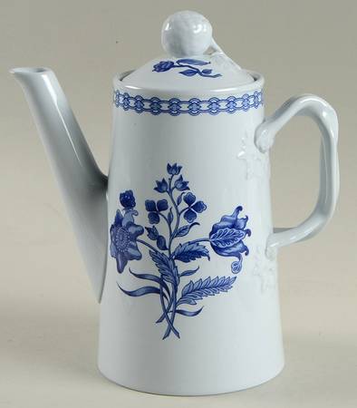 Palace Garden Blue Coffee Pot & Lid