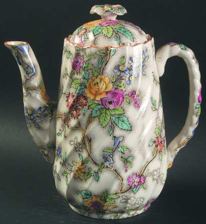 Patricia (Yellow Trim) Coffee Pot & Lid