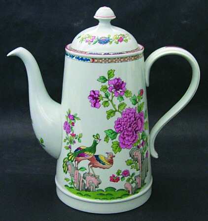 Peacock Coffee Pot & Lid