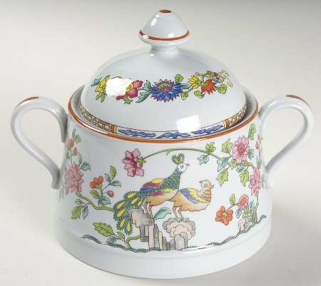 Peacock Sugar Bowl & Lid