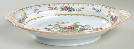 Peplow (Yellow Trim) Oval Vegetable No Lid