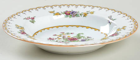 Peplow (Yellow Trim) Rim Soup Bowl