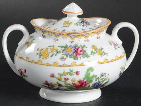Peplow (Yellow Trim) Sugar Bowl & Lid